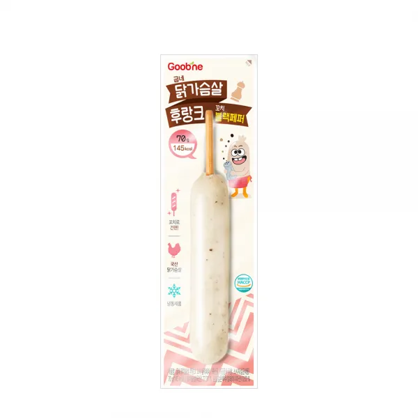 굽네 닭가슴살 후랑크 꼬치 블랙페퍼 70g, 1팩