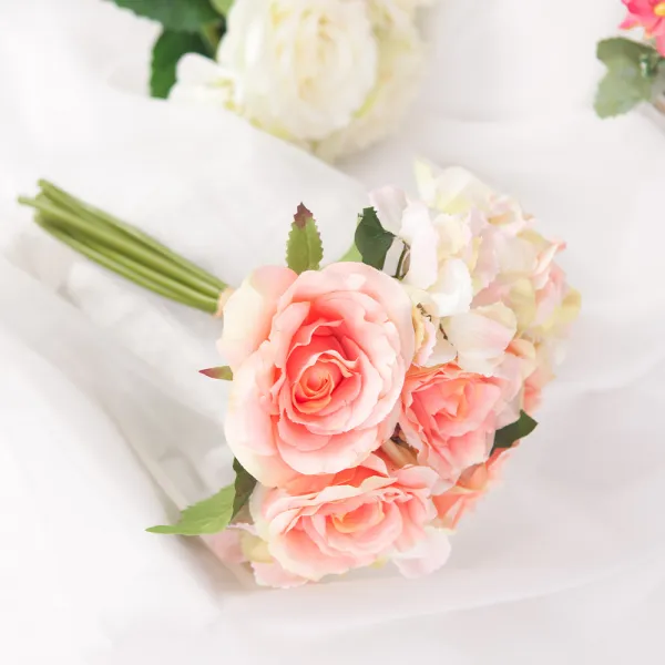 장미수국번들 조화, 핑크, 없음