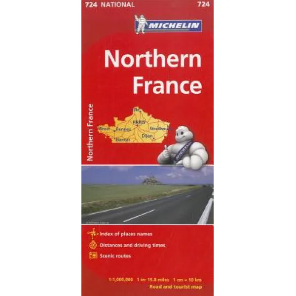 Michelin Northern France Road and Tourist Map Folded, Michelin Travel Publications