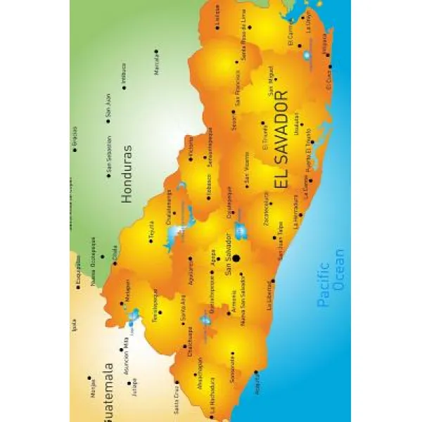 Map of El Salvador Journal: 150 Page Lined Notebook/Diary Paperback, Createspace Independent Publishing Platform