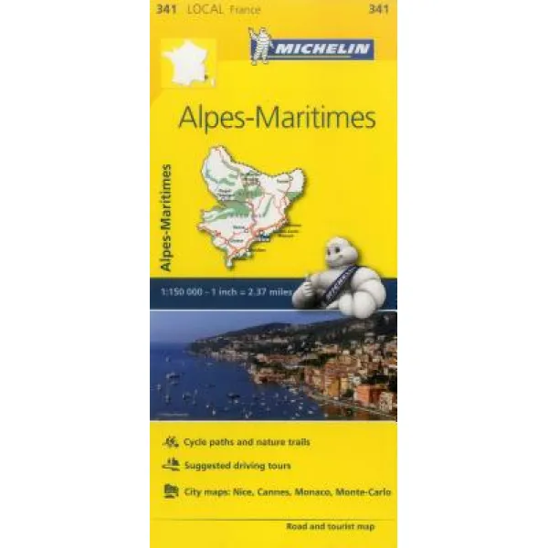 Michelin France: Alpes-Maritimes Map 341 Folded, Michelin Travel Publications