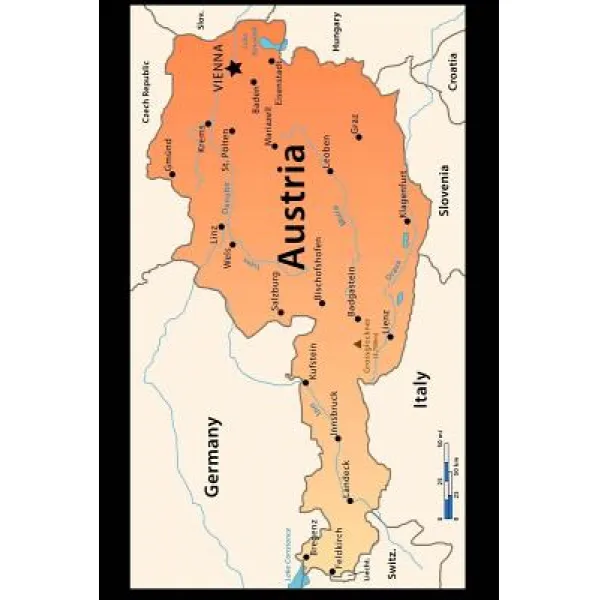 Map Of Austria Journal: 150 Page Lined Notebook/Diary Paperback Createspace Independent Publishing Platform