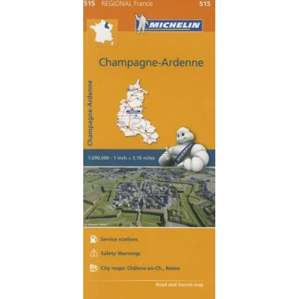 Michelin Regional Maps: France: Champagne-Ardenne Map 515, Michelin Travel Publications