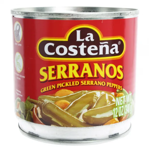 La Costena 세라노스 그린 피클드 페퍼, 340g, 1개
