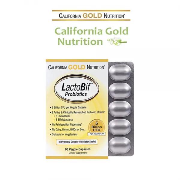 (해외) California Gold Nutrition 캘리포니아 골드 락토비프 50억 유산균 60정 LactoBif Probiotics, 5개