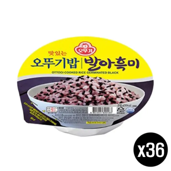 맛있는 오뚜기밥 발아흑미 210g 36개