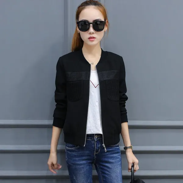 0003_224 대박걸 강렬하게 시크하게 간절기 노카라집업자켓