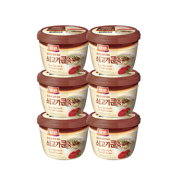 양반 쇠고기 큰 죽, 404g, 6개