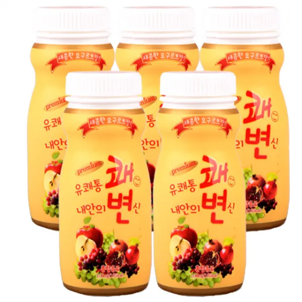 유쾌통쾌 내안의 변신 쾌변 병5개 100ml 요구르트맛 185kal, 5개