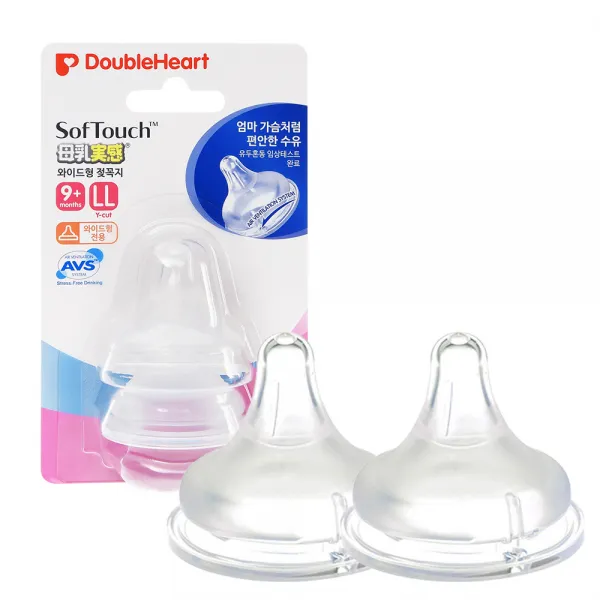 더블하트 [더블하트]SofTouch 모유실감 젖꼭지 SS/S/M/L/LL(4개입) 젖병, LL(9개월 이상)