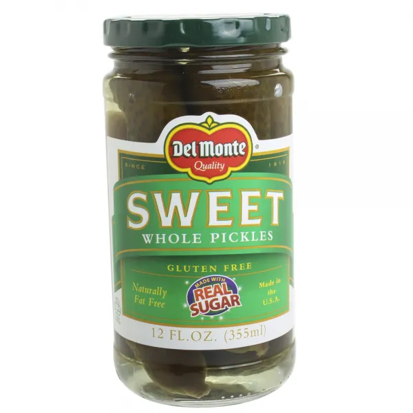 Del Monte 스위트 홀 피클 글루텐 프리 리얼 슈가, 1개, 355ml