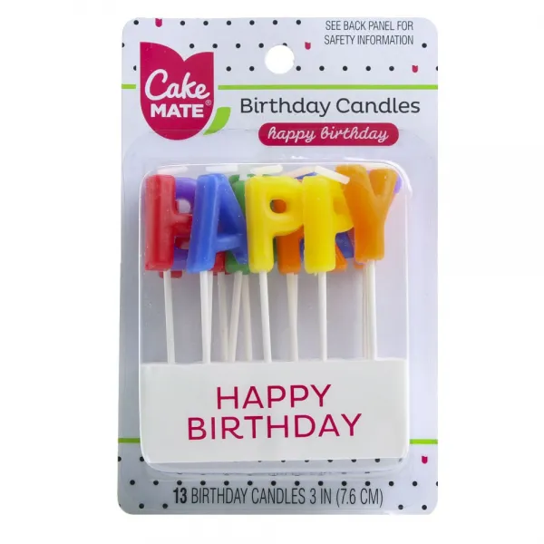 케이크메이트 생일 초, Happy birthday, 13개입