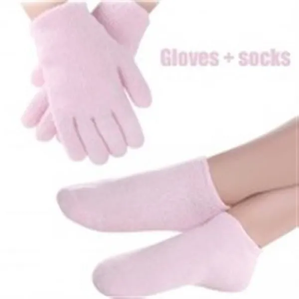 퇴폐적 인 가제 젤 보습 용 스파 장갑 및 양말 열가 소성 젤 보수 용 금이 간 건조한 피부의 부드러운 면봉 에센셜 오일과 비타민, 단일상품