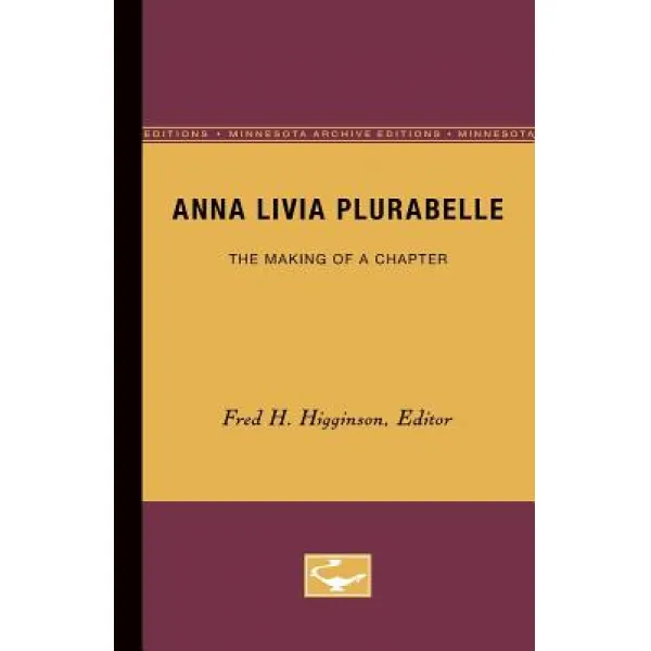 Anna Livia Plurabelle Paperback, Univ of Chicago Behalf of Minnesota Univ Pres