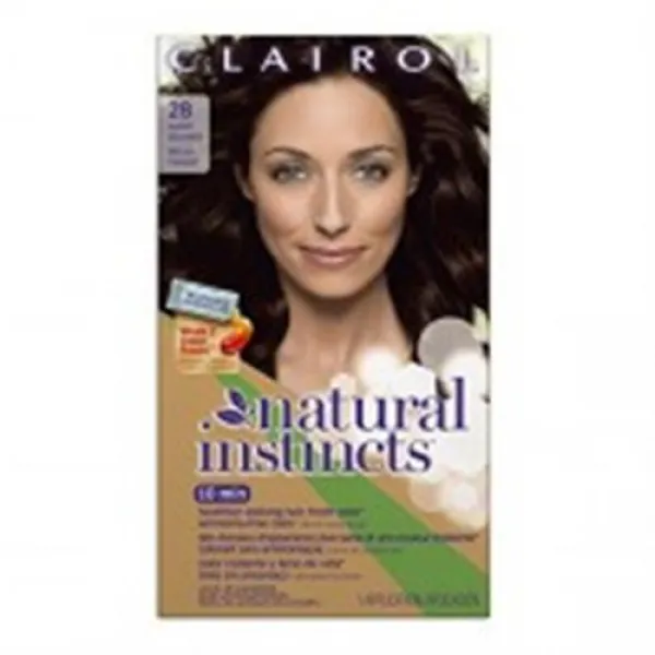 클라이롤 clairol 자연 본능 반 영구적 인 머리 색깔 (3 팩) 28 암갈색 암갈색 암모니아 프리 28 샴푸에 오래 지속, 단일상품