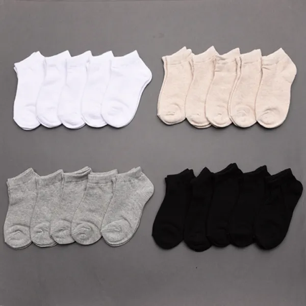 오른발왼발 S커즈 5족 유아 아동 무지 발목 양말 세트