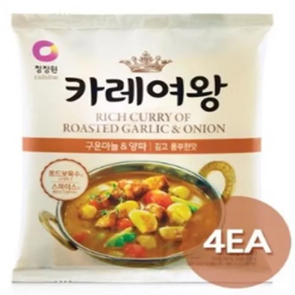 GT 청정원 카레여왕 구운마늘and양파 깊고 풍부한맛, 108g, 4개