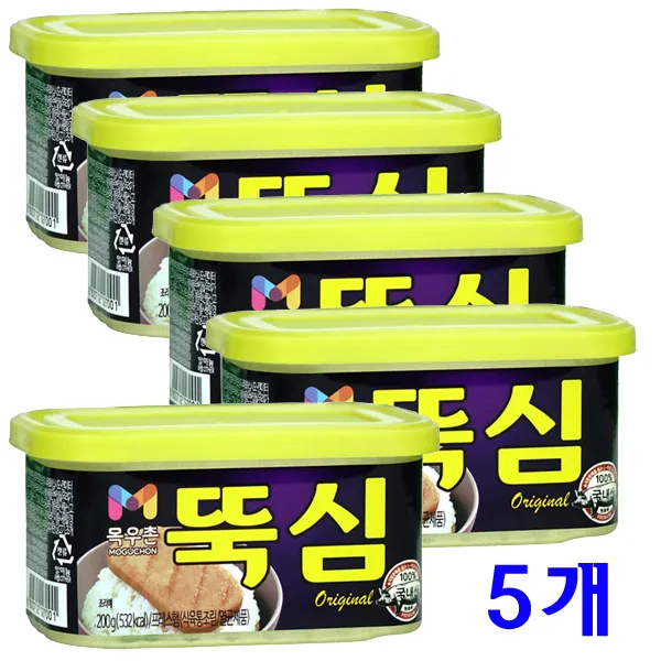 목우촌 뚝심 오리지널 200g, 5개