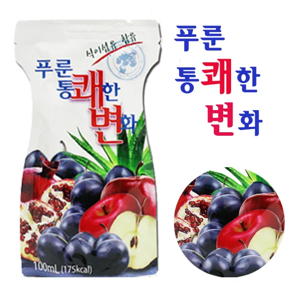 푸룬통쾌한변화 파우치 다이어트 음료 100ml 식이섬유, 12개