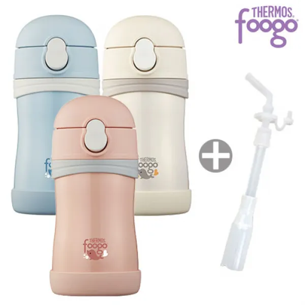 푸고 프리미엄 빨대컵 280ml + 빨대리필세트 블루 1세트