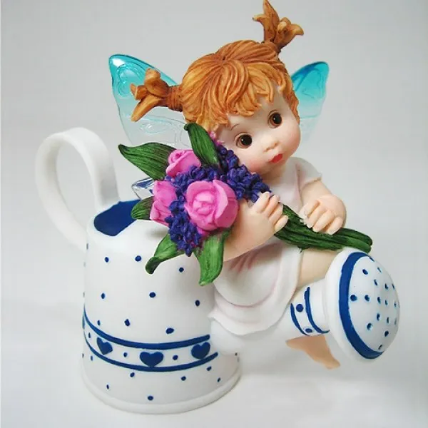 (Enesco 정품) 물의요정 (106963) 소품집들이 장식품 집들이선물 생일선물 도어벨 인테리어소품 소품 도자기장식 인테리어소품 엔틱소품 개, 단일색상