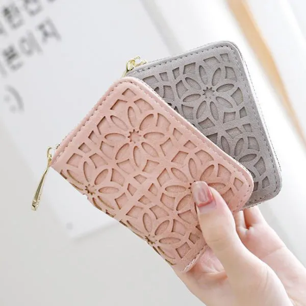 이뿌니 입체꽃무늬 카드지갑 멀티지갑 여성지갑 반지갑