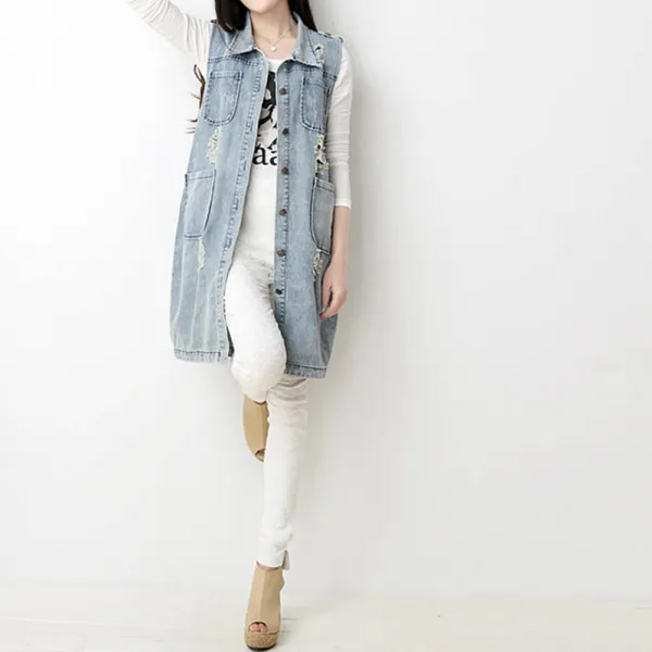 패션이루 패션이루 청 조끼 Xke