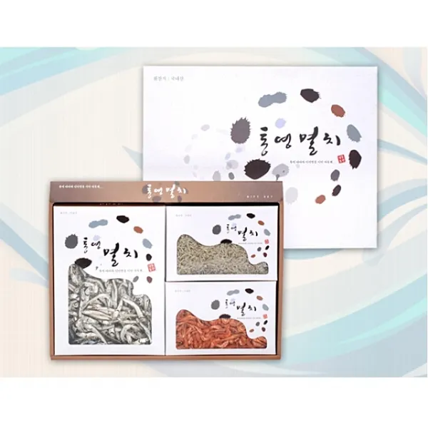 A국내산 멸치 3종 선물세트 3호(대멸치 600g 세멸치 350g 홍새우 200g) 물좋은 남해바다에서 어획한 신선한 멸치만 엄선, 본상품선택