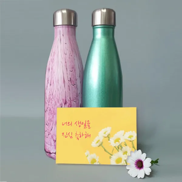 밀리터리스토리 [소장 선물용] 12가지 디자인 패션 보온보냉병 마이 보틀, 6월--피얼, 500ml