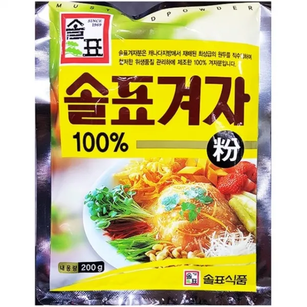 선물 솔표 업소용 식자재 겨자 가루 분말 200g 1EA 겨자가루 겨자분 업소용식자재 대용량식자재, 1, 본제품선택