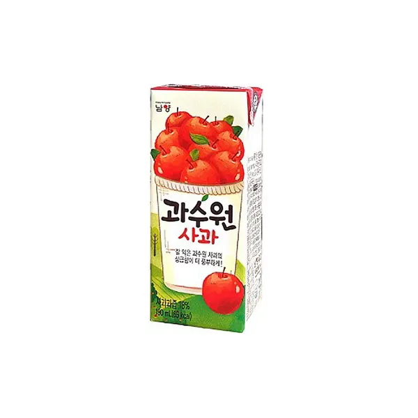 남양 과수원 과일음료 190ml, 24팩, 과수원 사과 190ml