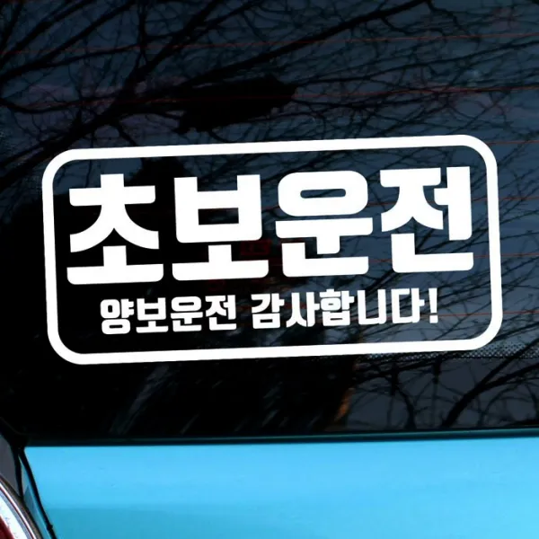 엠블렘 직사각 초보운전 양보운전, 실버