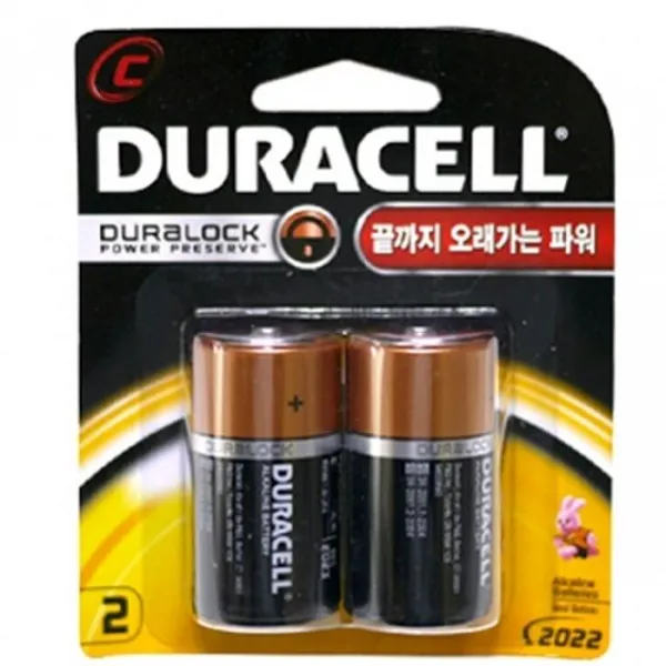 듀라셀 D타입 2개 Lr20 알카라인 건전지 1.5v 카드 본상품선택