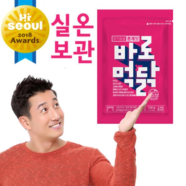 이훈의건강한세상 실온보관 닭가슴살 바로먹닭 훈제 100g 30팩