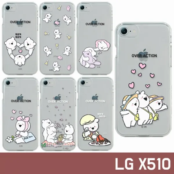 Lg X5 2018 X510 정품 오버액션 곰 토끼 시즌2 젤리 케이스 W1a7e84 