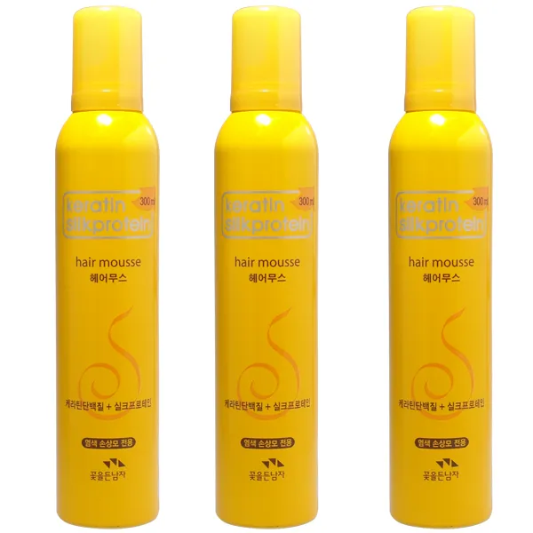 3개)꽃을든남자 케라틴 실크프로테인 헤어무스300ml, 3개, 300ml