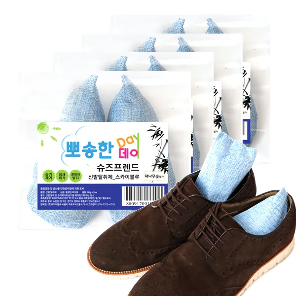 뽀송한데이 참숯 신발탈취제 블루 2p 4세트 제습제