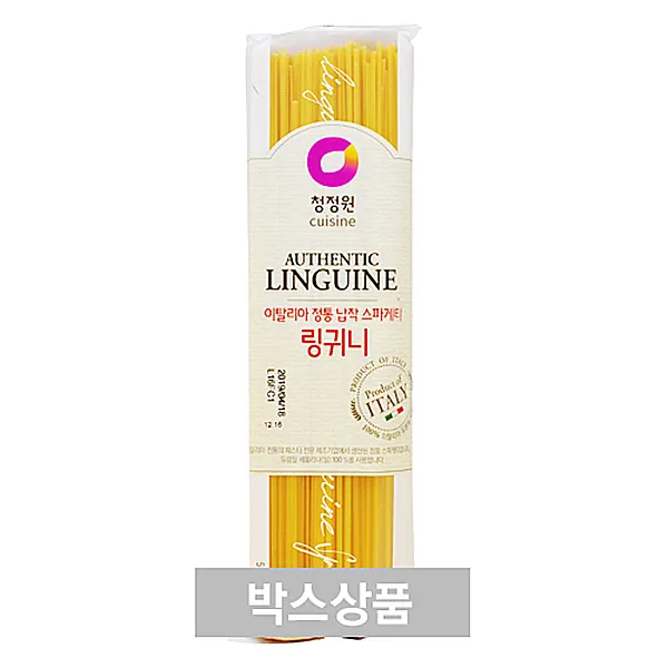 청정원 이탈리아 정통 납작 스파게티 링귀니 500g 5인분 X 24EA, 단일 수량