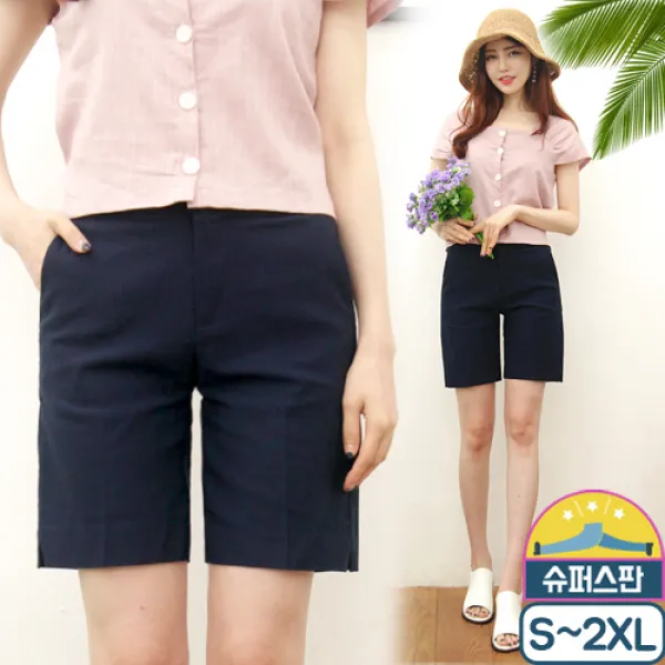 가비진 여성용 편해요 4부 5부 S-2XL 스판 여름 반바지