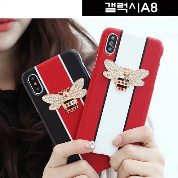 휴대폰케이스 젤리케이스 가죽케이스 갤럭시a8 크리스탈 허니비 하드케이스 A800 갤럭시 케이스 핸드폰 카드케이스