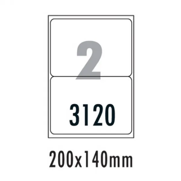  폼텍 물류관리용라벨 Ls 3120 100매/2칸/200x140mm 