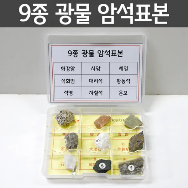 9종 광물 암석표본 /toy