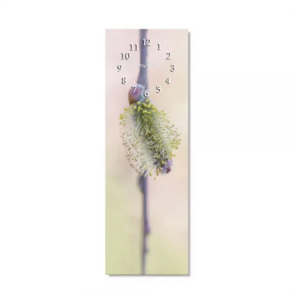 신원액자 디아크 식물 벽시계 갯버들, 35x105cm