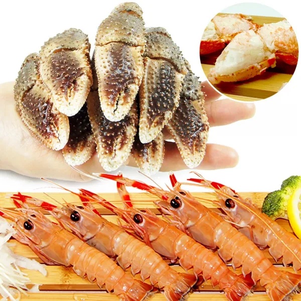 국내산_소라게발1kg(40개내외). 딱새우(40미내외) 선택구매, 1박스, 01. 국내산 태안 소라게발 1kg(40개 내외)