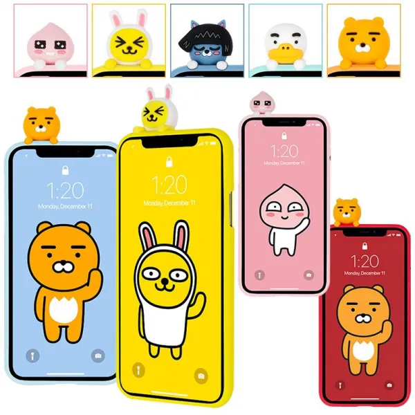 갤럭시노트8 카카오프렌즈 어부바 무광케이스 N950 카카오프렌즈 어피치케이스 네오케이스 라이언케이스 카카오케이스