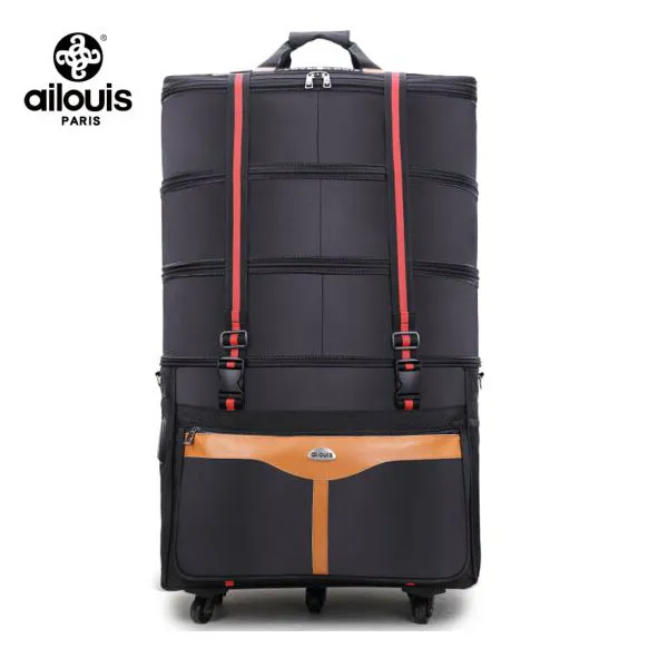Ailouis 프리미엄 3단 이민 가방 유학용 초대형 확장형 32 Inch