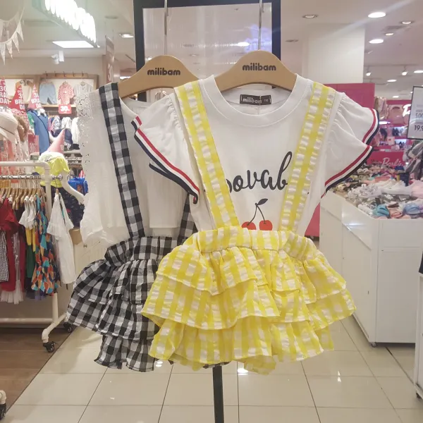 밀리밤 5900원~~ 최종가80% 초특가 파격세일 New~여름 이월상품~!!귀여운 캉캉 멜빵 미니 팬츠 너랑나랑발랄하게 입자~~!!