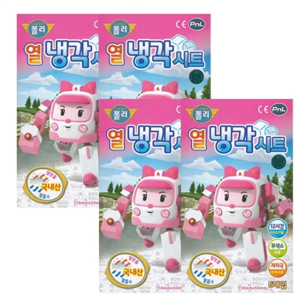 엠버 열냉각시트 6매입 열패치 해열시트, 4개