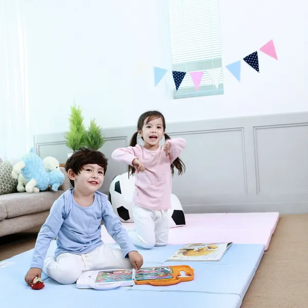 블루밍홈 신상 다각도 폴더매트 놀이방매트, 다린매직폴더매트스카이블루