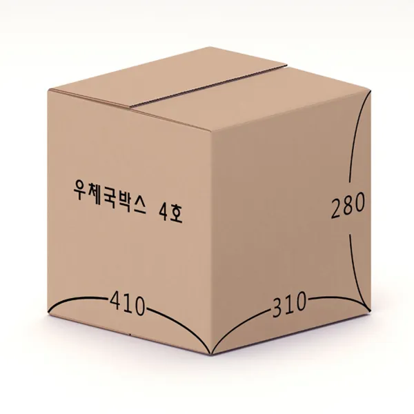 박스창고 우체국 박스 종이박스 포장박스 택배박스, 우체국 4호(410x310x280/A골)
